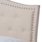 Baxton Studio Felisa Beige Upholstered and Button Tufted King Size Platform Bed 156-9507 - alternate 5